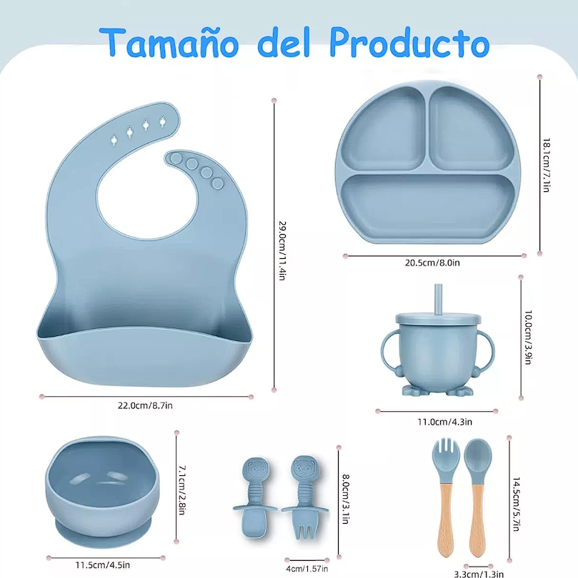 Vajilla silicona para bebé